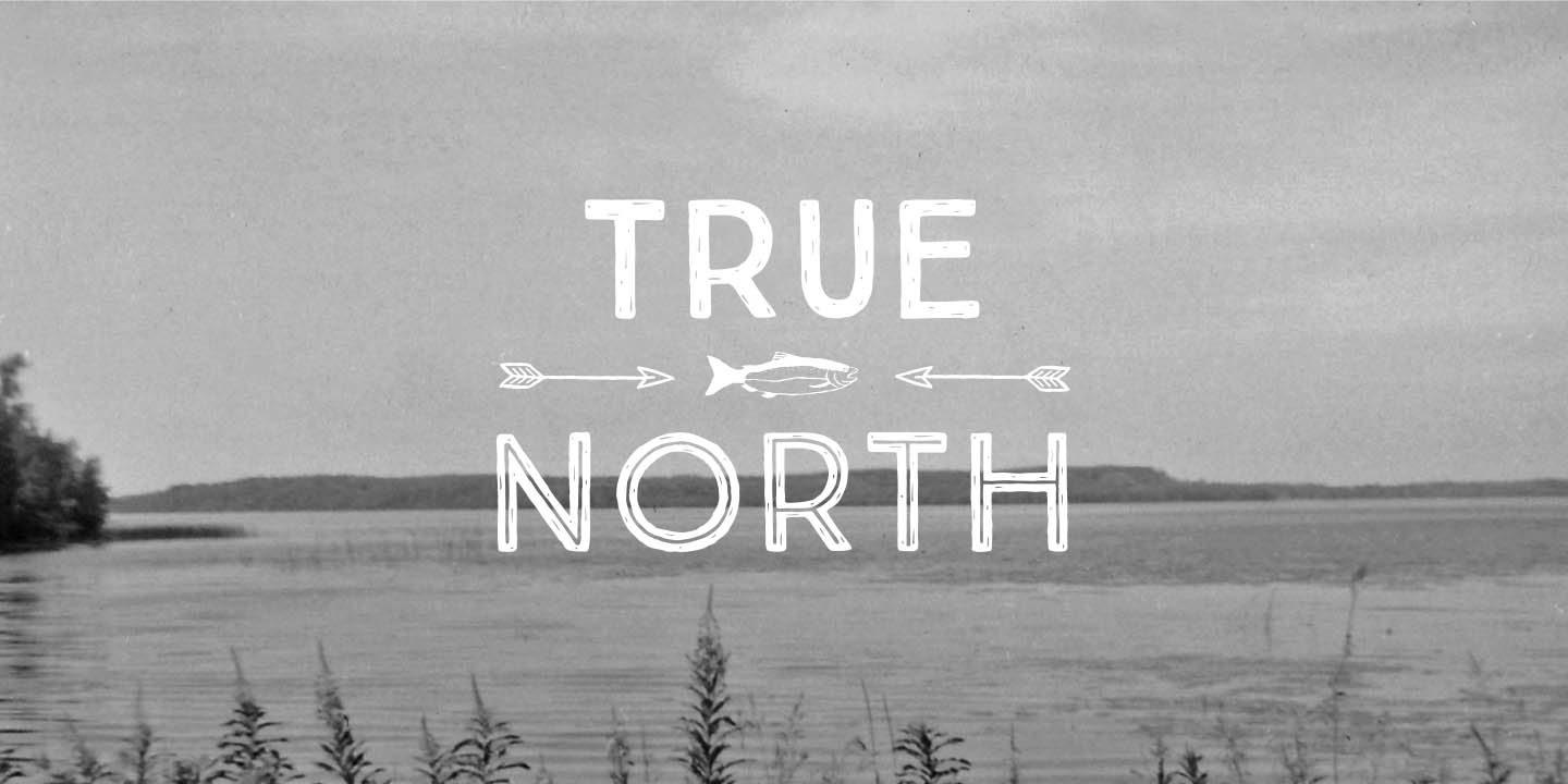 True North Rough 3D Black Font preview